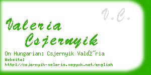 valeria csjernyik business card